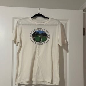 Old Navy White Short-Sleeve Graphic Golf Tee